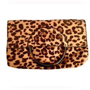Nordstrom BP Animal Print Clutch with Circular Handle